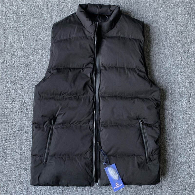 保温性抜群!! 国内未販売 DCKMANY 新品 メンズ ダウンベスト 秋冬 ダウン90% 軽量 ゴルフ ウェア ダウン ジャケット 紳士服/黒C9947-XL拍卖