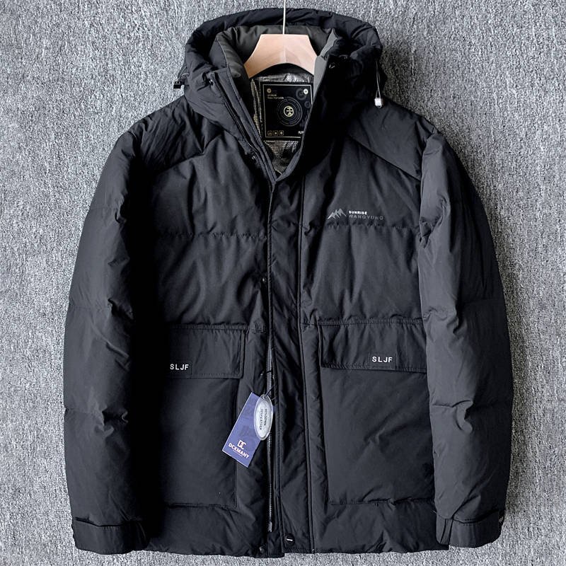 新品 DCKMANY ダウンジャケット キルティング スタンドカラー フード付き 極地防寒 防風 撥水 厚手 冬服 メンズ ダウンコート 黒 E501-2XL拍卖