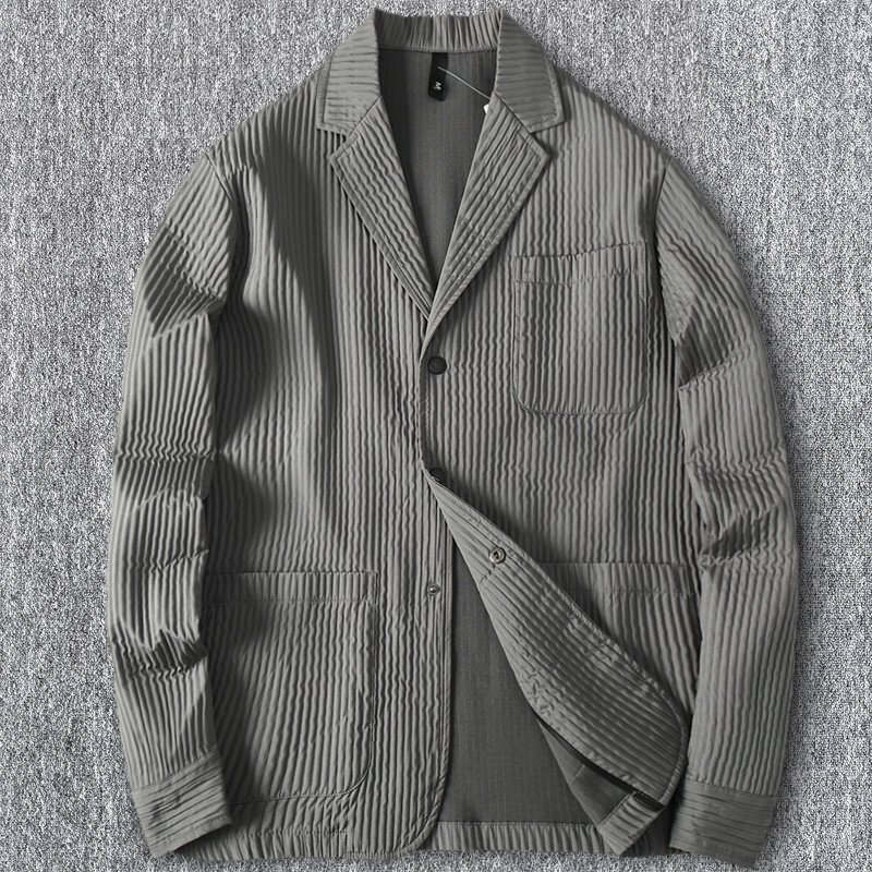 高級 新品 ブレザー メンズ 春夏 薄手 テーラードジャケット サマー 洗える ストレッチ ジャケット ビジネス カジュアル/灰T6026-M拍卖