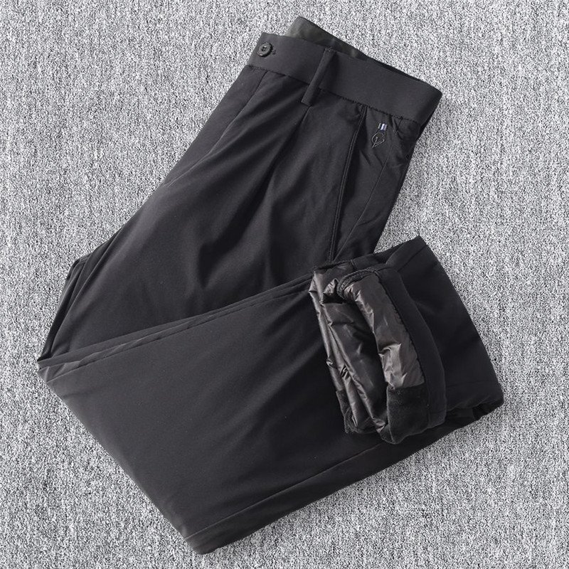 新品 ダウンパンツ 90%ダウン 撥水 防風 極地防寒 厚手 ウエストゴム 真冬 軽量 ビジネス テーパードパンツ メンズスラックス 黒 T8170-2XL拍卖