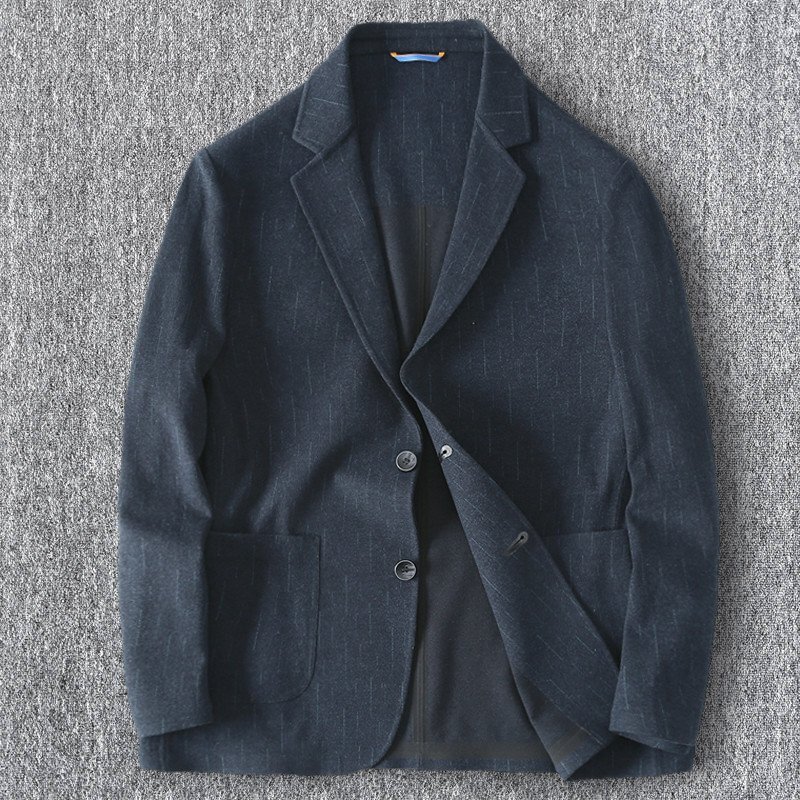 高級逸品 新品 ウールスーツ テーラードジャケット ノンシーム メンズ スーツ 春秋 スリムフィット ビジネス ジャケット/紺色T7020-2XL拍卖