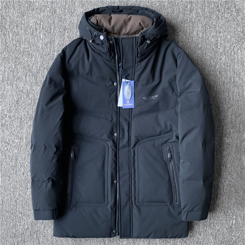新品 DCKMANY ダウンジャケット ダウン90% メンズ フード付き 脱着可能 ダウンコート 厚手 防風 撥水 防寒 アウター 冬服 濃紺 C9940-4XL拍卖