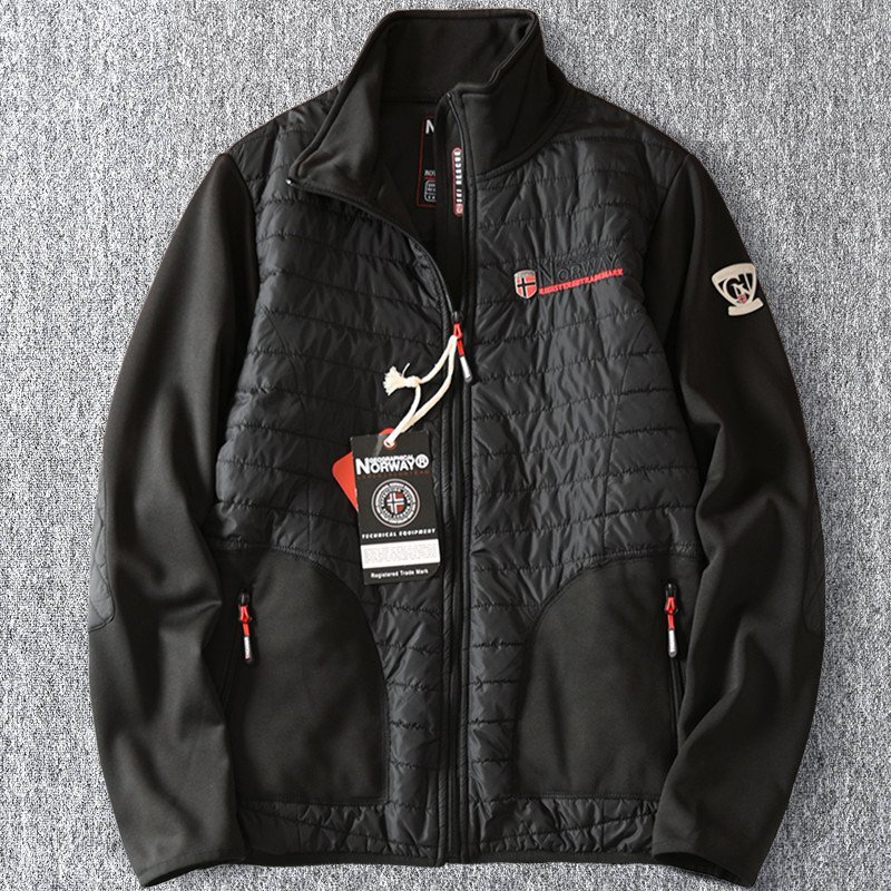 新品 ゴルフ ジャケット キルティング 中綿 切替デザイン 軽量 カジュアル メンズ 秋冬 暖かい 裏ボア ブルゾン アウター 黒 T1385-2XL拍卖