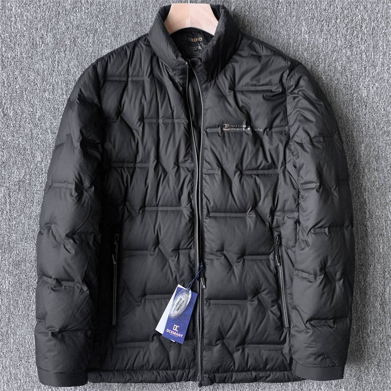 新品DCKMANY ダウンジャケット スタンドカラー 秋冬 メンズ 防風 撥水 防寒 厚手 冬服 シームレスダウン アウター 洗濯可 黒 E525-2XL拍卖