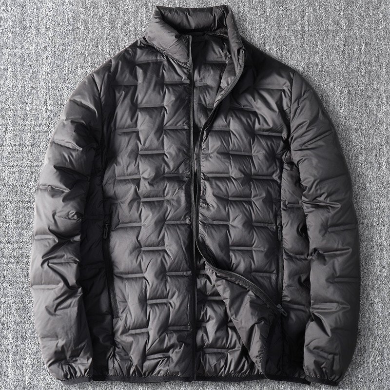 新品 ダウンジャケット 極暖 ダウン90% スタンドカラー 防風 冬服 厚手 撥水 キルティング メンズダックダウンジャケット 黒 T1082-XL拍卖