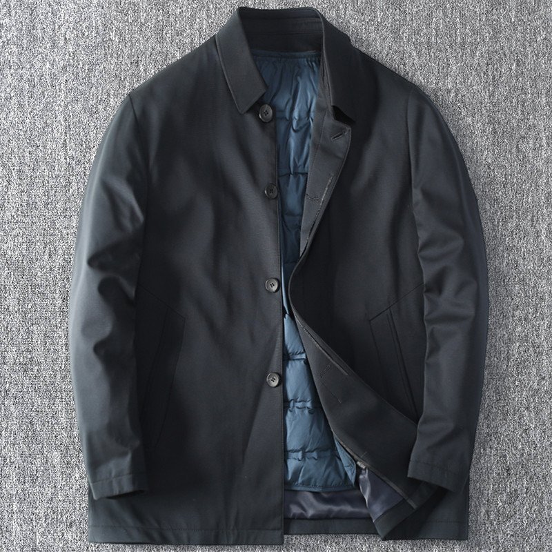 新品 ダウンジャケット 防風 冬服 厚手 撥水 防寒 秋冬 インナーは取り外し可能です メンズ ビジネス 紳士 ダウンアウター 濃紺 T1680-3XL拍卖