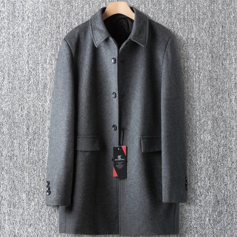 上級 新品 DCKMANY ウール混 ショートコート 保温 メンズ 秋冬 紳士 厚手 WOOL 防寒 ミドルコート アウター 中綿ジャケット 灰 T8334-3XL拍卖