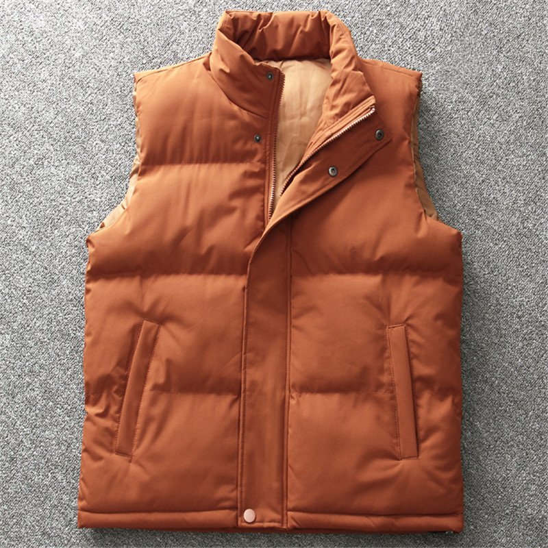 新品 キルティング ベスト 中綿入り ベスト メンズ 秋冬 厚手 防寒 暖かい 撥水 軽量 冬服 ノースリーブ ジャケット キャメル色 T5009-2XL拍卖