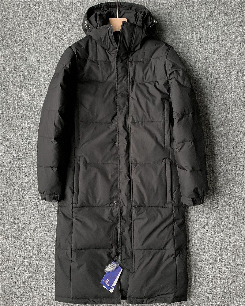 新品 DCKMANY キルティング ダウンコート 膝下丈 ロング丈 極地防寒 メンズ フード取り外し可能 厚手 冬服 ダウンジャケット 黒 E610-XL拍卖