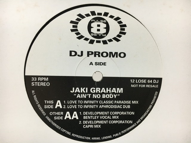 プロモ JAKI GRAHAM AIN'T NO BODY 12inch ジャッキー グラハム RUFUS CHAKA KHAN拍卖