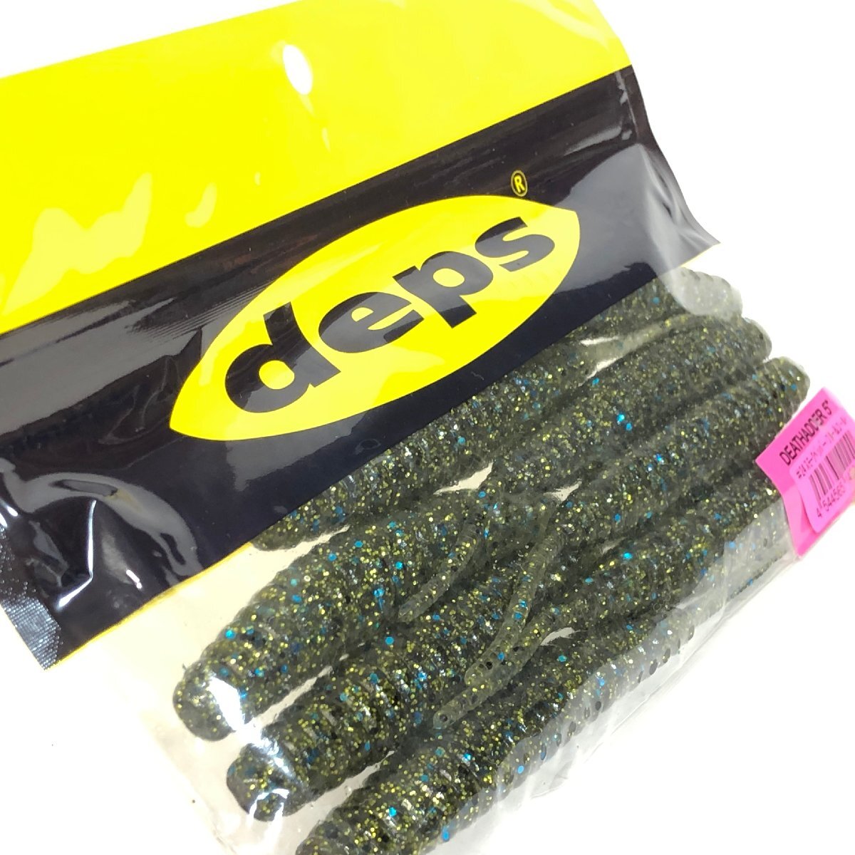 K デプス デスアダー 5インチ スモークペッパー ブルー & ゴールド | deps DEATHADDER 5inch バス釣り 釣具 ワーム ソフトルアー 【N08】拍卖