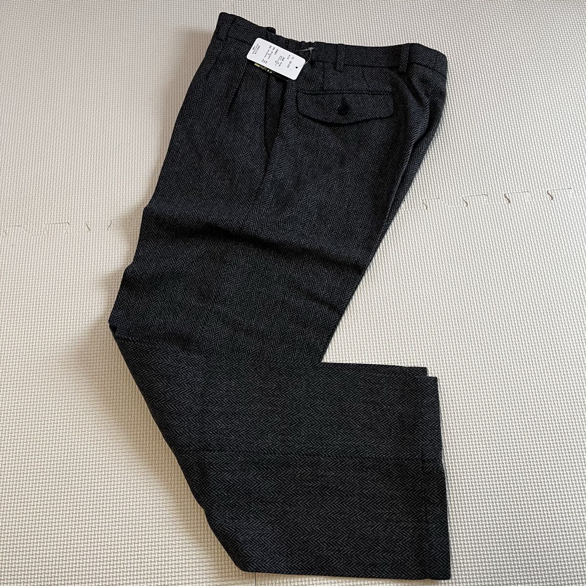 ☆⑪未使用 タグ付き シンジア ピエルッチ パンツ ウールパンツ スラックス M ダークグレー拍卖