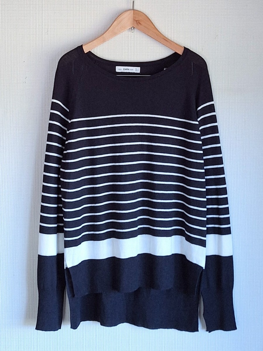 ★ZARA ニット ボーダー 柔らか素材 きれいめカジュアル M★拍卖
