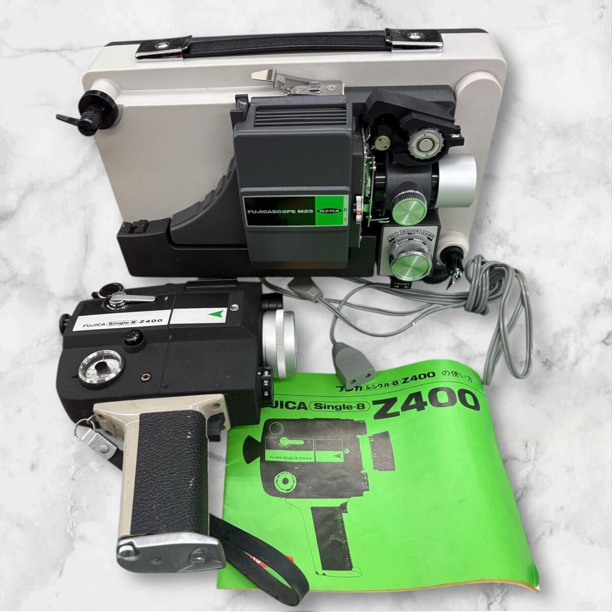 〇a FUJICA Single-8 Z400 FUJICASCOPE M25 フジカスコープ フジカ FUJI FILM M25は通電品 昭和 レトロ拍卖