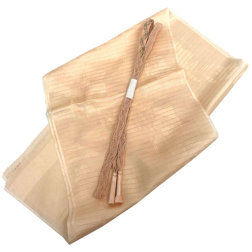 京やQ733 正絹 夏の正絹帯締め 夏の正絹帯揚げ 2点セット 絽 高級手組 手組みひも 羅の帯締め 金糸 絽の帯揚げ 横絽 桔梗拍卖