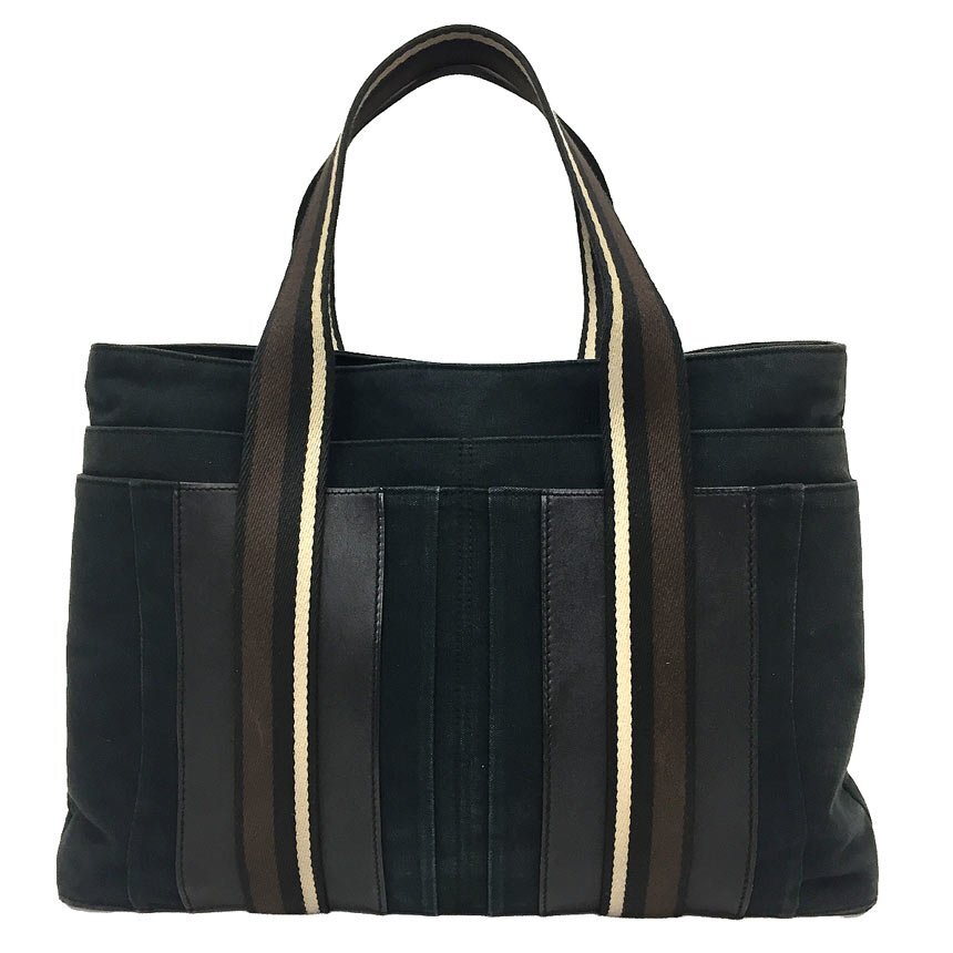 HERMES エルメス トロカオリゾンタルMMトートバッグ キャンバス ブラック 黒 送料無料 aq11248拍卖