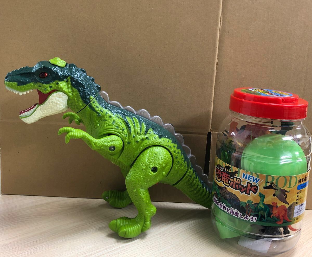 RC帝国アクションダイナソー2(リモコンなし〕&NEW恐竜ポット【Y-392】拍卖