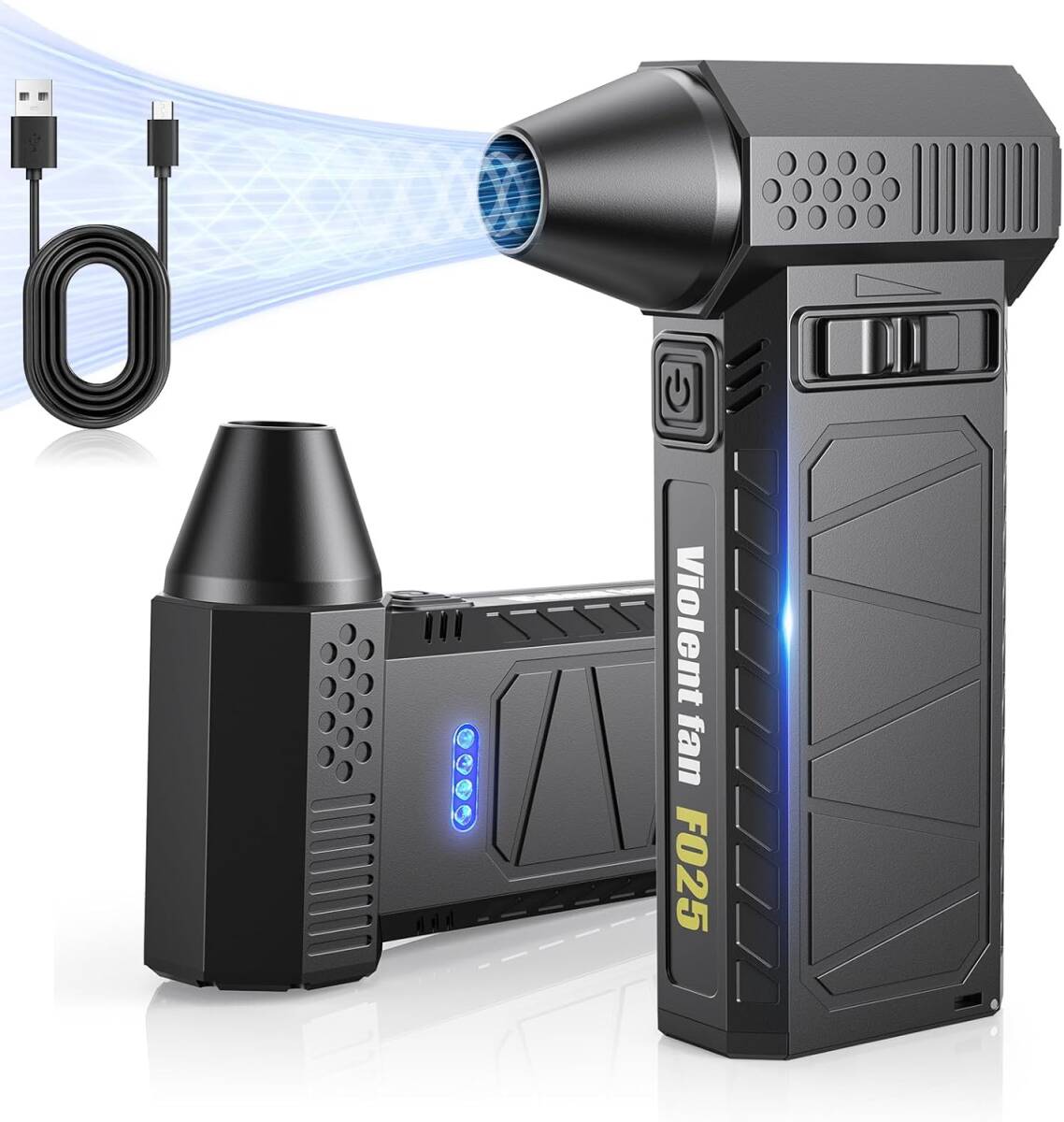 電動エアダスター 超強力 エアダスター充電式 100m/s爆風 8000mAh大容量バッテリー Type-C 急速充電 日本語取扱説明書拍卖