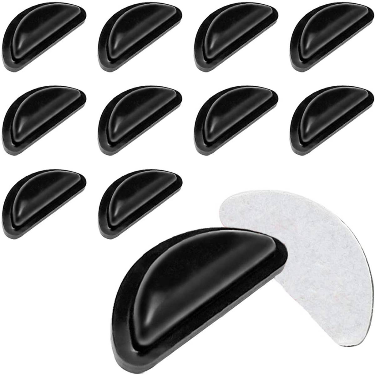 【10組セット】メガネ鼻パッド 眼鏡 柔らかい ずれ落ち防止 (ブラック色)拍卖