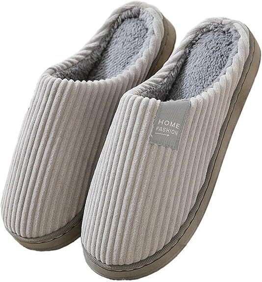 スリッパ ルームシューズ 冬用 柔らかい あったかい 保温 防寒 静音 軽量(色:グレー サイズ:25~25.5cm)拍卖