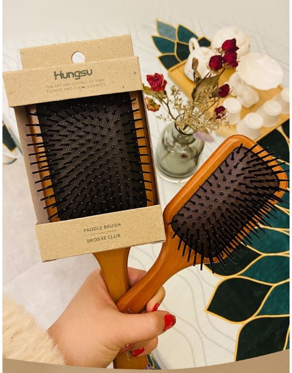 パドルブラシ ヘアブラシ 空気穴 静電気防止 くし クシ ヘアケア ナ材 サラサラ ツヤ髪 髪質改善拍卖