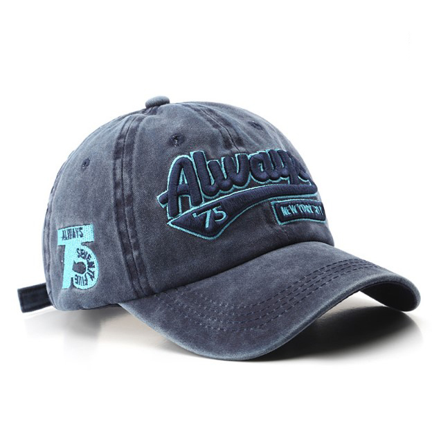 メンズ キャップ 帽子 刺繍文 帽子 野球 ゴルフ 復古コットン帽(色:ブルー)拍卖