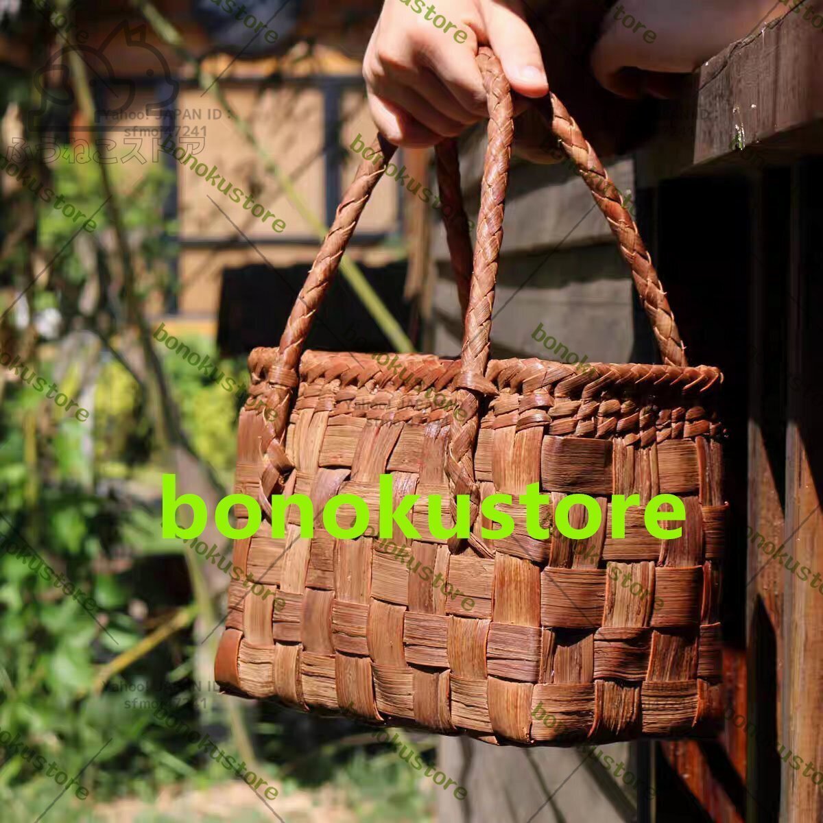 高級感満載!珍品 職人手作り良品 山葡萄かごバッグ 手編み山葡萄籠バッグ バスケット籐かご拍卖