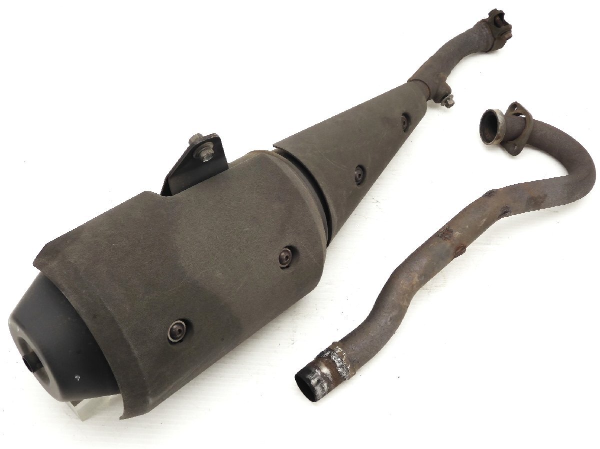 160@【評価A】 SUZUKI スズキ VANVAN バンバン 200 系 純正 マフラー フルエキ サイレンサー拍卖