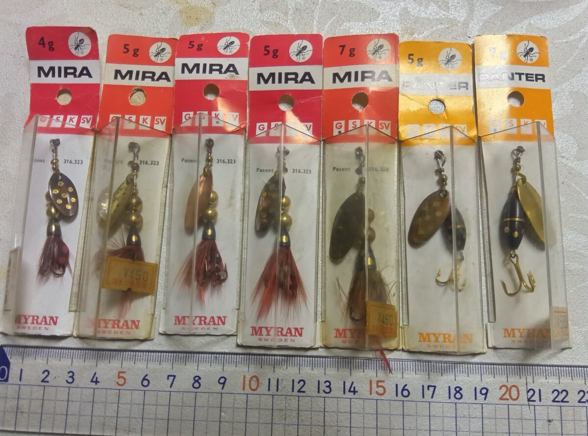 old オールド マイヤー(マイラン) ミラ4g、5g、7g パンサー 5g、7g 未使用品7点セット! 検索)渓流、ダイワ、ブレットン、メップス拍卖