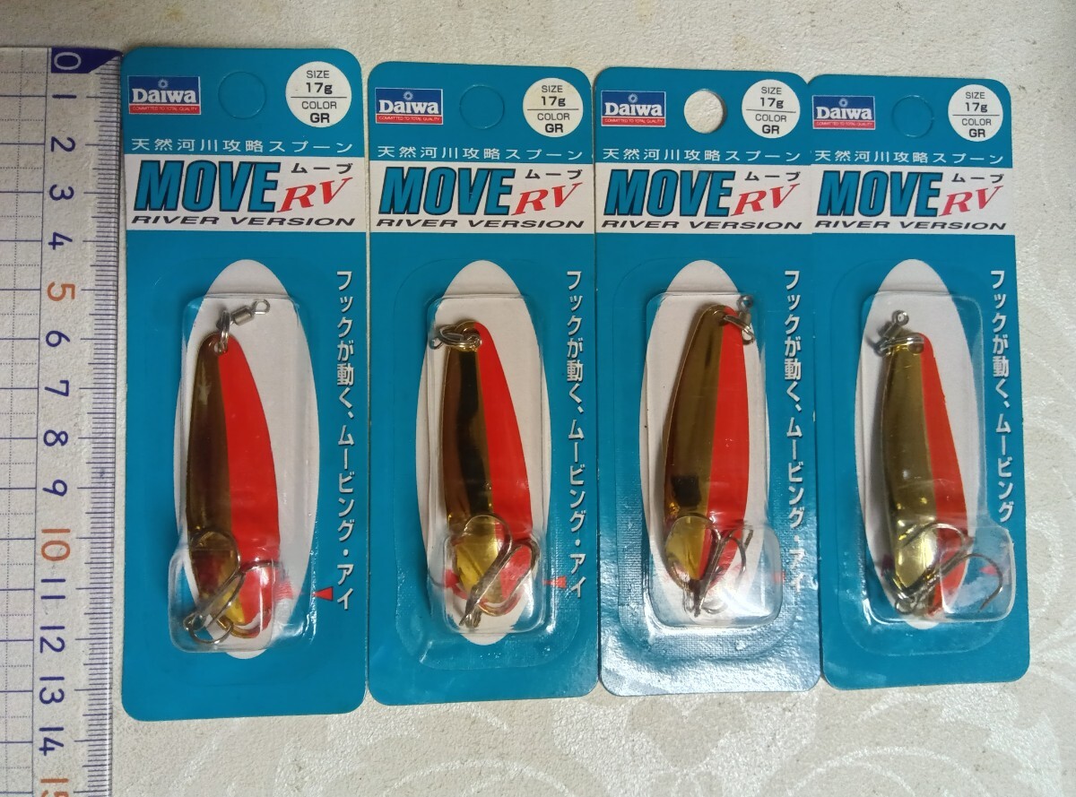 old DAIWA オールド MOVE ムーブRV 14g 新品4点! 検索)サクラマス、サツキマス、トラウト、ダーデブル拍卖