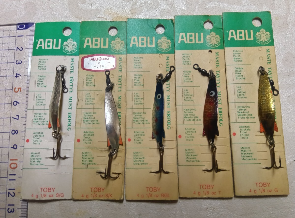 old ABU オールド アブ トビー 4g 未使用5点! 検索)ダーデブル、ベーテ、クサモン、パラバン、ルブレックス、オールドパル、渓流拍卖