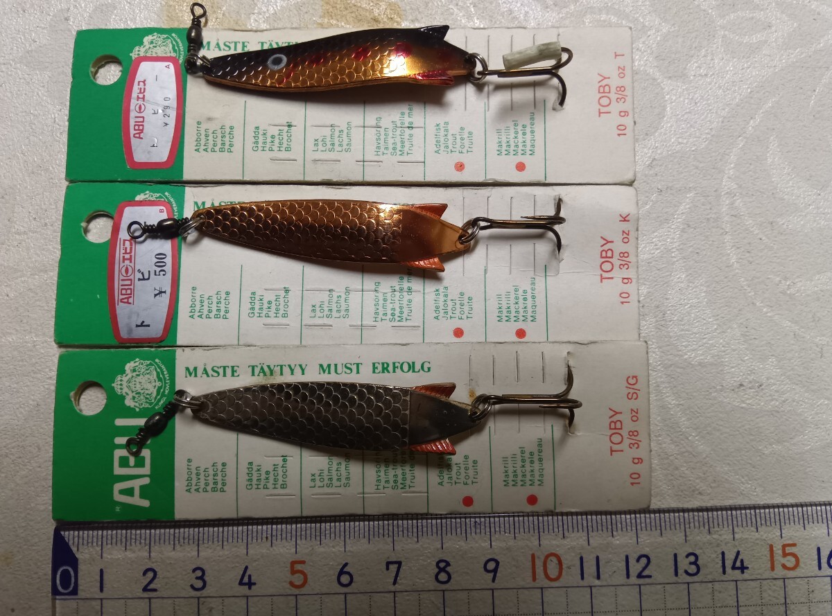 old ABU オールド アブ トビー 10g 未使用3点! 検索)ベーテ、クサモン、パラバン、ルブレックス、オールドパル、ダーデブル拍卖