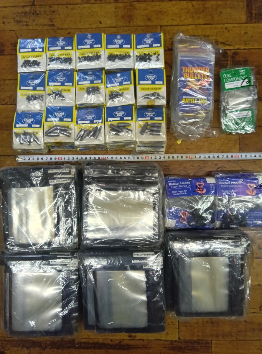 スプラッシュクラブ スプリットショット、バレットシンカー、ブラスラトルジグ、スピナーベイトヘッド、ジグヘッド等大量セット!拍卖