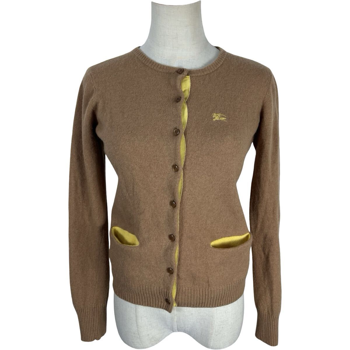 Burberry blue label バーバリーブルーレーベル レディース ブラウン ニットカーディガン カシミヤ混拍卖