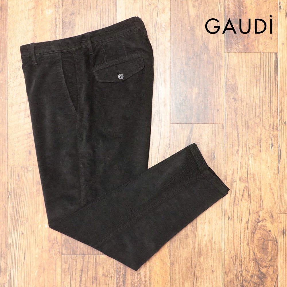 1円/秋冬/GAUDI/34インチ/ジョッパーズ パンツ C421GU25020 コーデュロイ伸縮 無地 ガウディ 新品/黒/ブラック/md416/拍卖