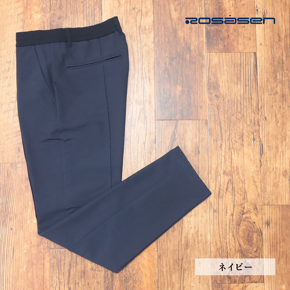 1円/秋冬/Rosasen/79cm/裏起毛イージーパンツ 044-79015 ゴルフ 蓄熱保温 撥水 防風 ストレッチ ロサーセン 新品/紺/ネイビー/mc198/拍卖