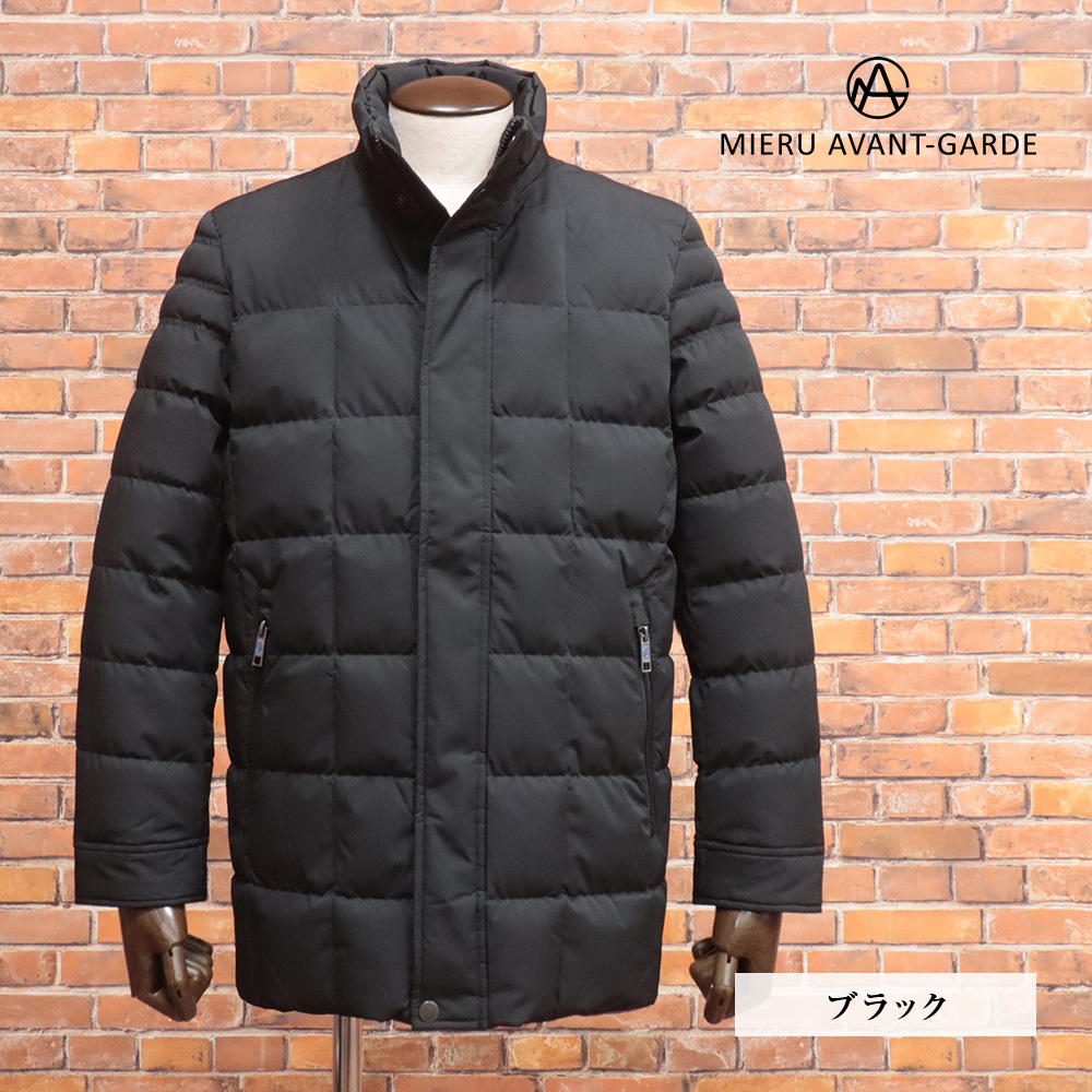 1円/秋冬/MIERU/Lサイズ/ダウンジャケット 撥水 スタンドカラー ブルゾン 防寒 暖か ミエル 新品/黒/ブラック/mb265/拍卖