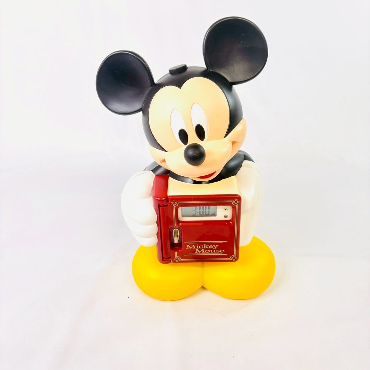 K1102-7 【ミッキーマウス 目覚まし時計】※同梱不可 Disney Time 音声報時機能 誕生日 クリスマス おやすみ 目覚まし機能付き 動作確認済拍卖