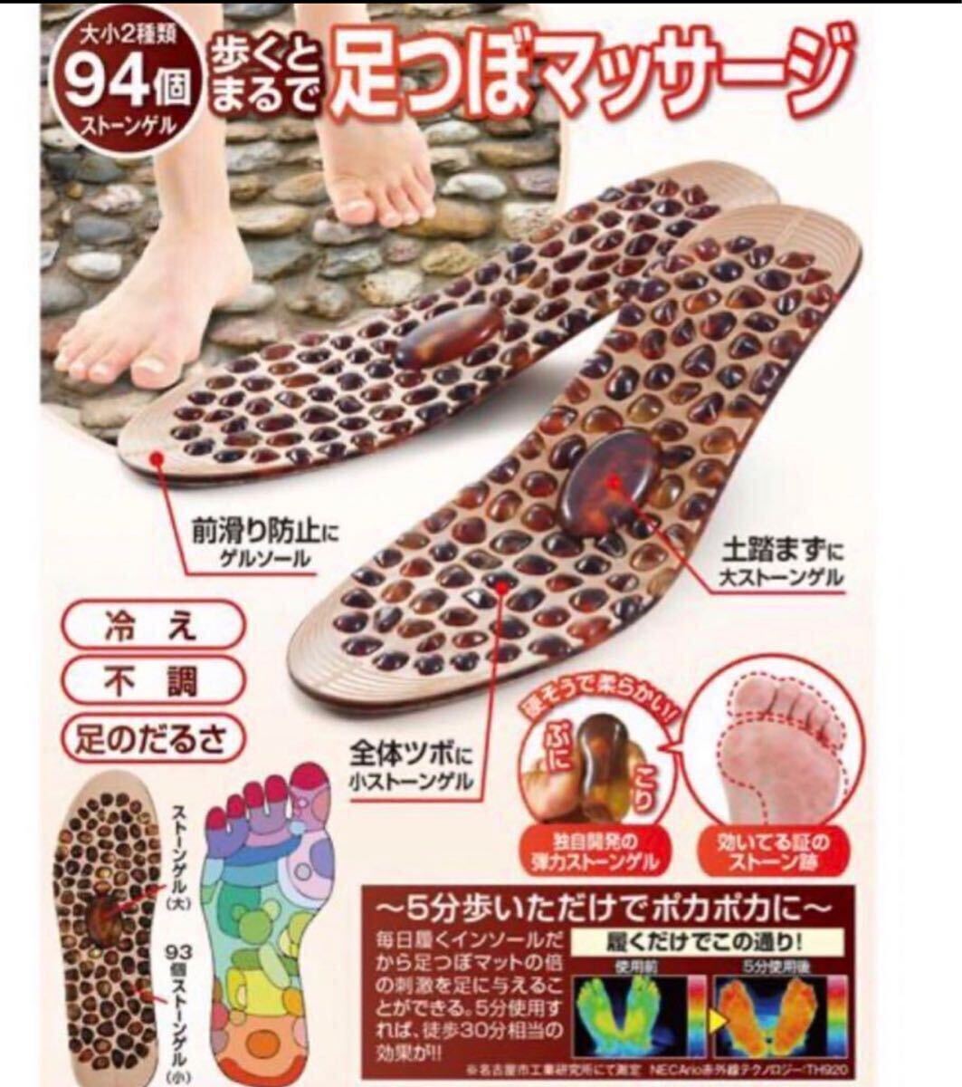 石畳インソール 足つぼ 中敷き インソール 衝撃吸収 靴底 クッション素材 ウォーキング 指圧 フットマッサージ ゲルインソール 石畳 ゲル拍卖