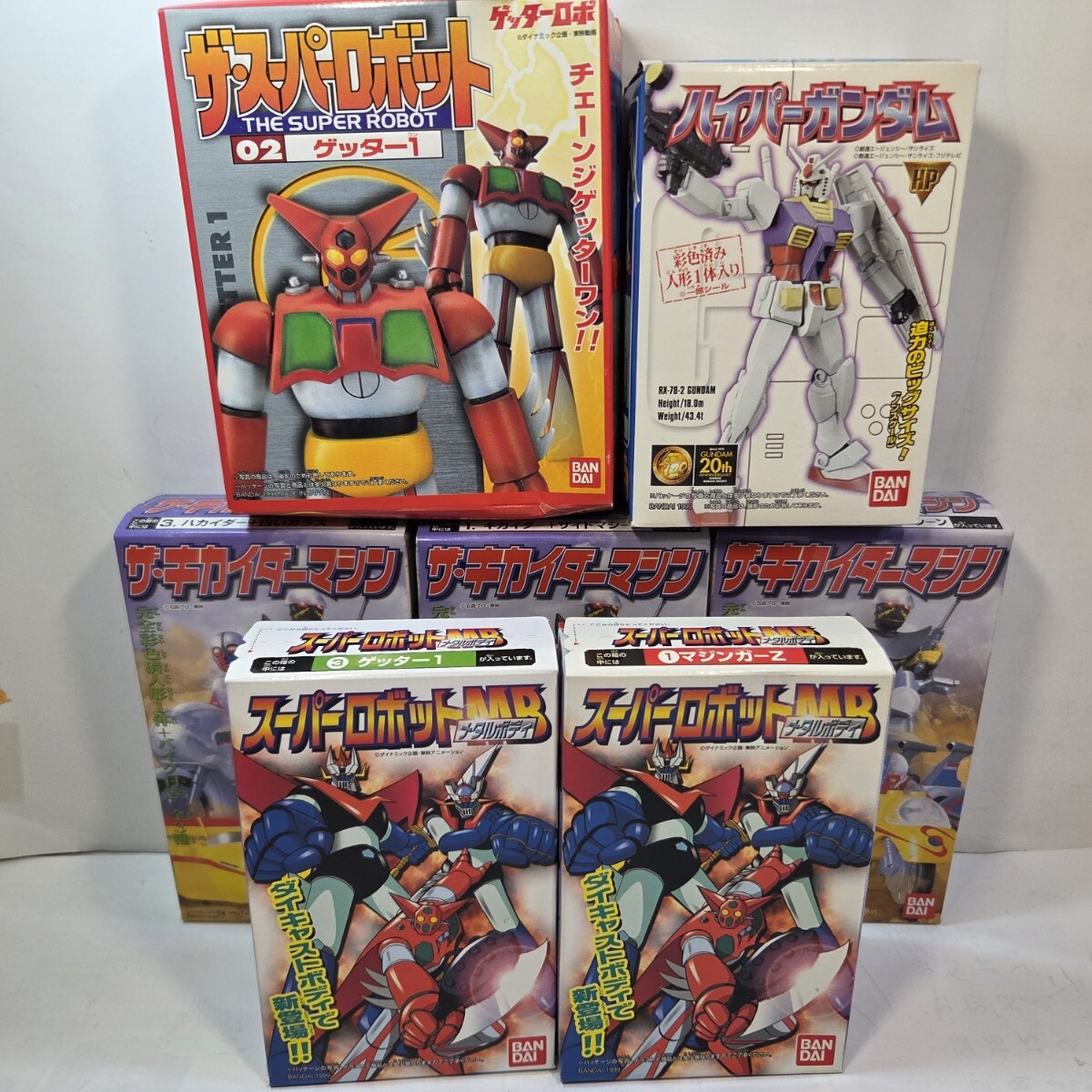BANDAI 食玩「ザ・キカイダーマシン 3個+スーパーロボットMB2個+ハイパーガンダム1個+ザ・スーパーロボット1個 合計6個」新品未使用 A802拍卖