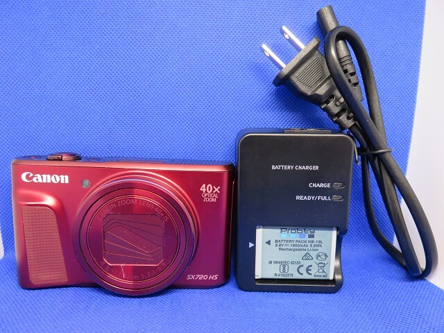 中古 SX720 Canon PowerShot SX720HS 光学40倍 2030万画素 WI-FI 手振補正 動画FullHD デジカメ コンデジ 赤1拍卖