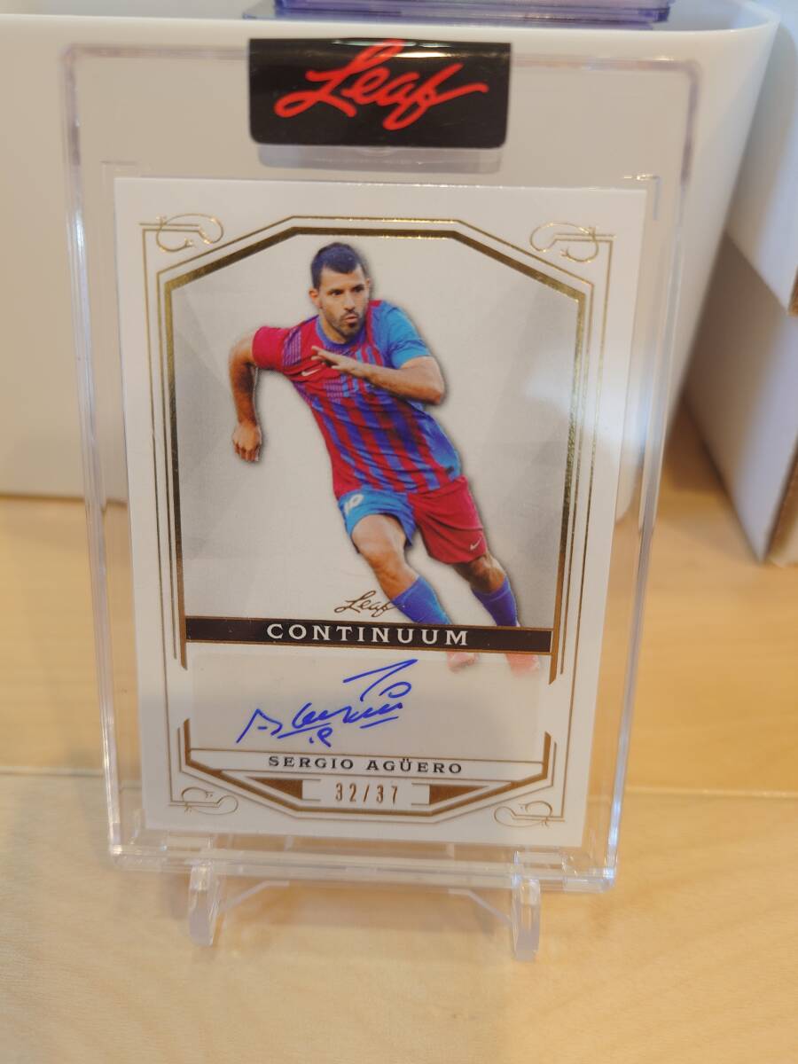 2022 LEAF SOCCER SERGIO AGUERO 37シリ サインカード拍卖