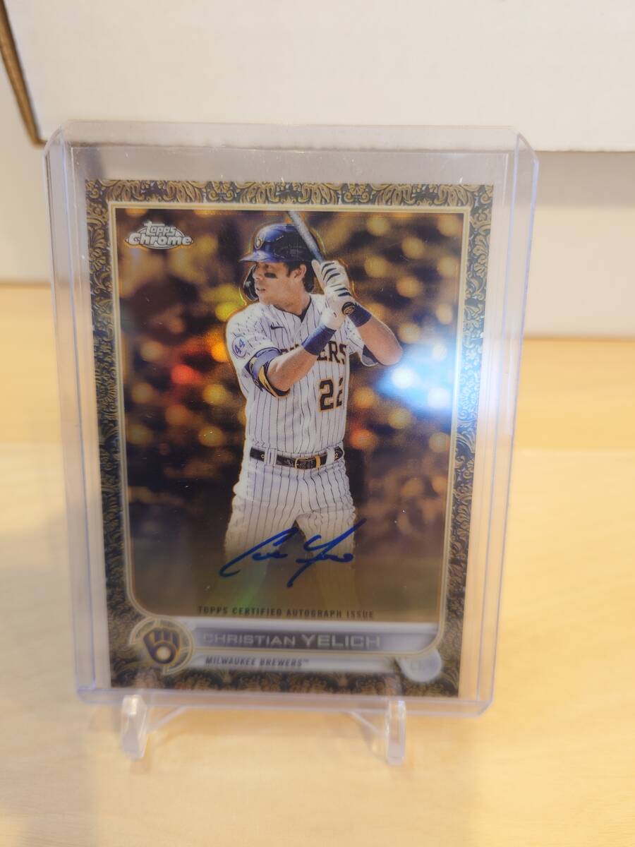 2022 TOPPS CHROME GILDED CHRISTIAN YELICH サインカード 99シリ拍卖