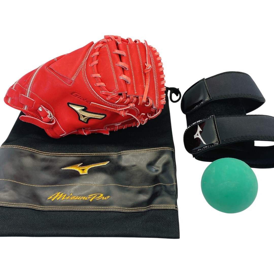 ●Mizuno ミズノ グローバルエリート HSelection02+ 軟式グラブ キャッチャーミット 捕手用 美品●拍卖
