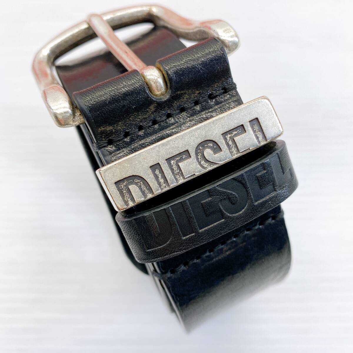 ■ DIESEL ディーゼル メンズ ベルト B-VISIBLE 34インチ ブラック 85㎝ ■拍卖