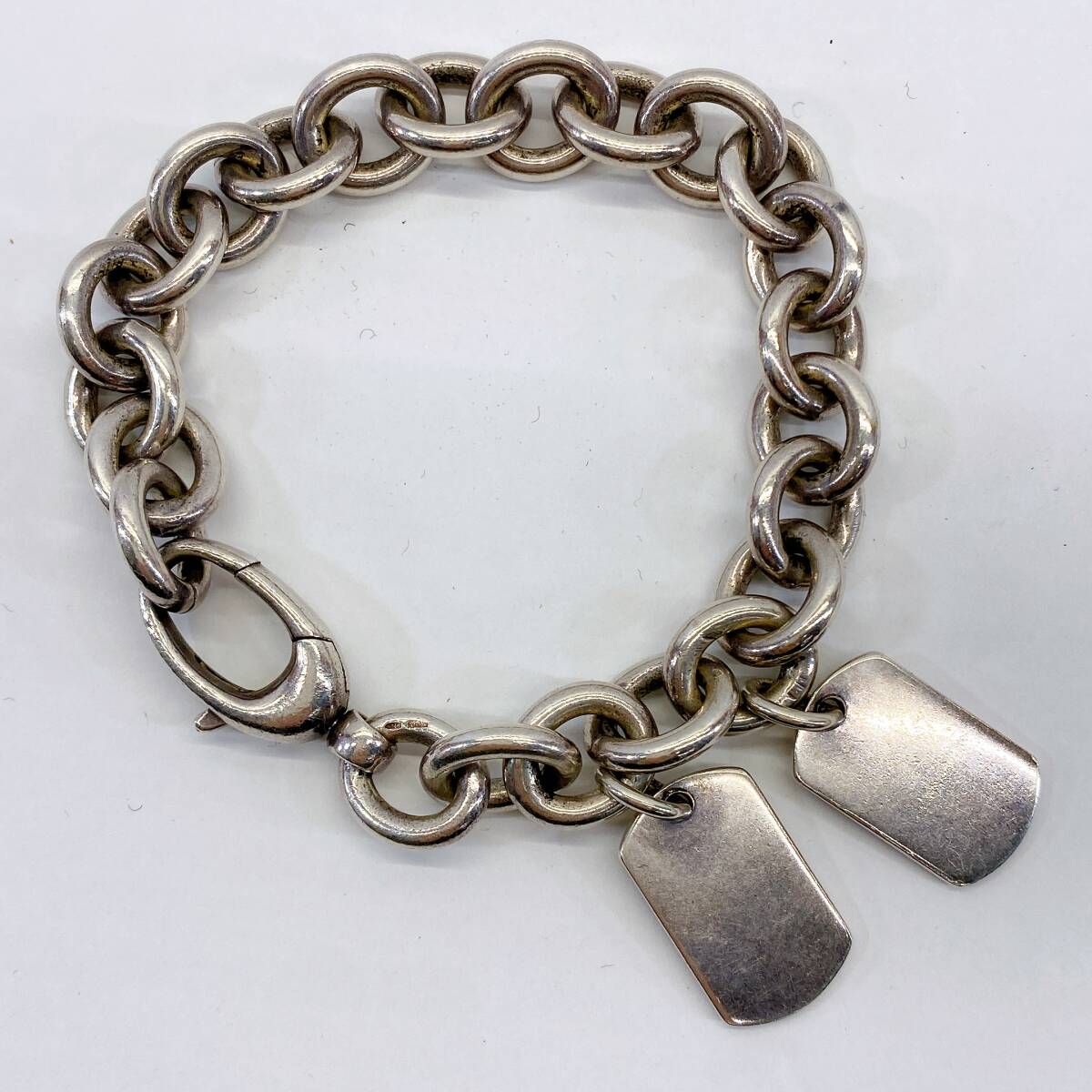 ■GUCCI グッチ ドッグタグ ブレスレット 53.67g SV925 シルバー925 現状品■ 拍卖