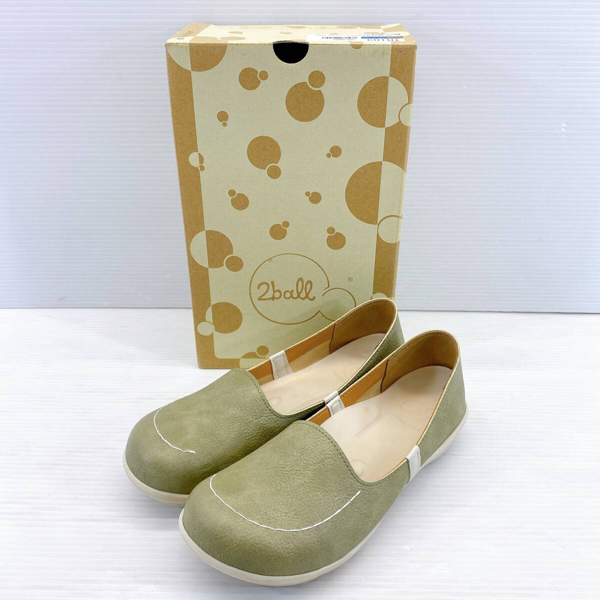 ■ 未使用 リゲッタ ツヴォル スリッポン レディース パンプス TB103 M 23.0 ~ 23.5㎝ GBL 2ball Re:getA ■拍卖