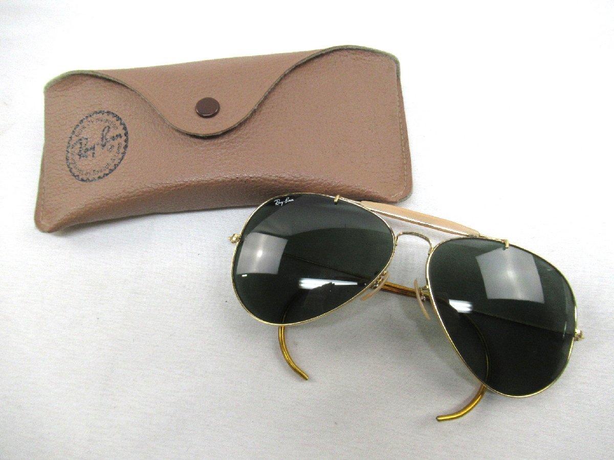 ★【B送900円】2878 Ray-Ban レイバン 眼鏡/サングラス ティアドロップ B&L ボシュロム アイウェア ゴールドフレーム USA製拍卖