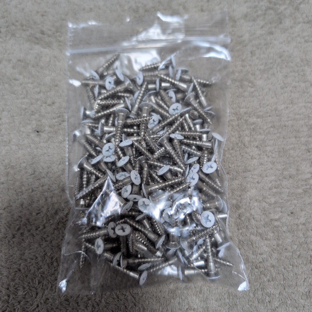 ジャンク品/長期保管品/WAKAI/若井産業/ステンレス/木ネジ/丸皿/白/皿3.5×20mm/1P200本入り拍卖