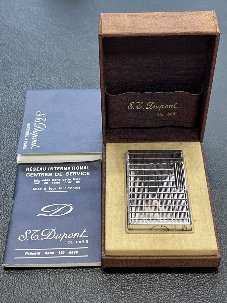 DuPont デュポン ガスライター ライン1L シルバー 箱付き 綺麗です!拍卖